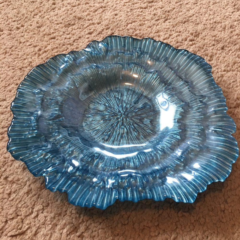 Blue Glass Trinket Tray
